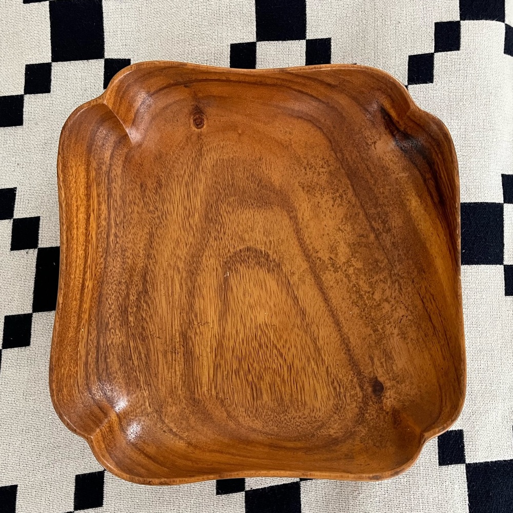 7” x 7” hand-carved Monkey Pod bowl